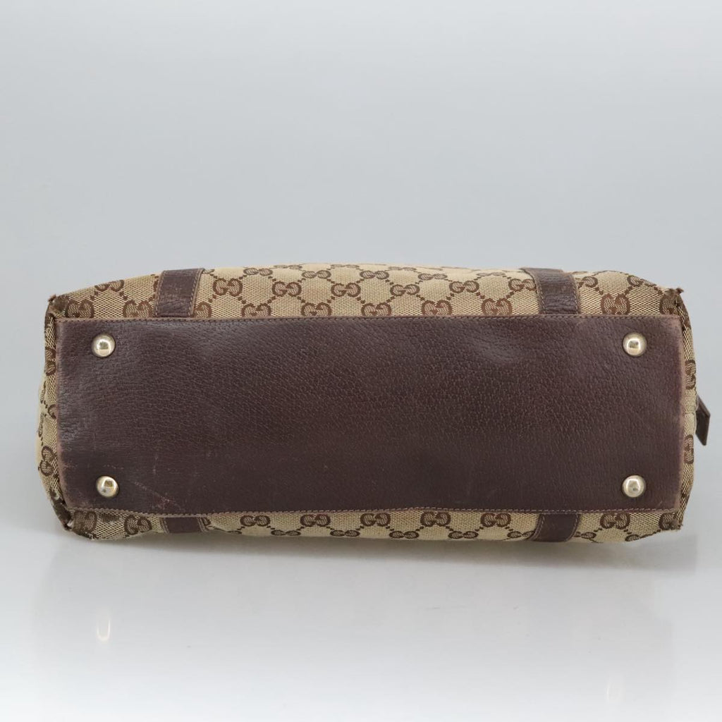 GUCCI GG Canvas Shoulder Bag Beige Gold 141470 101138