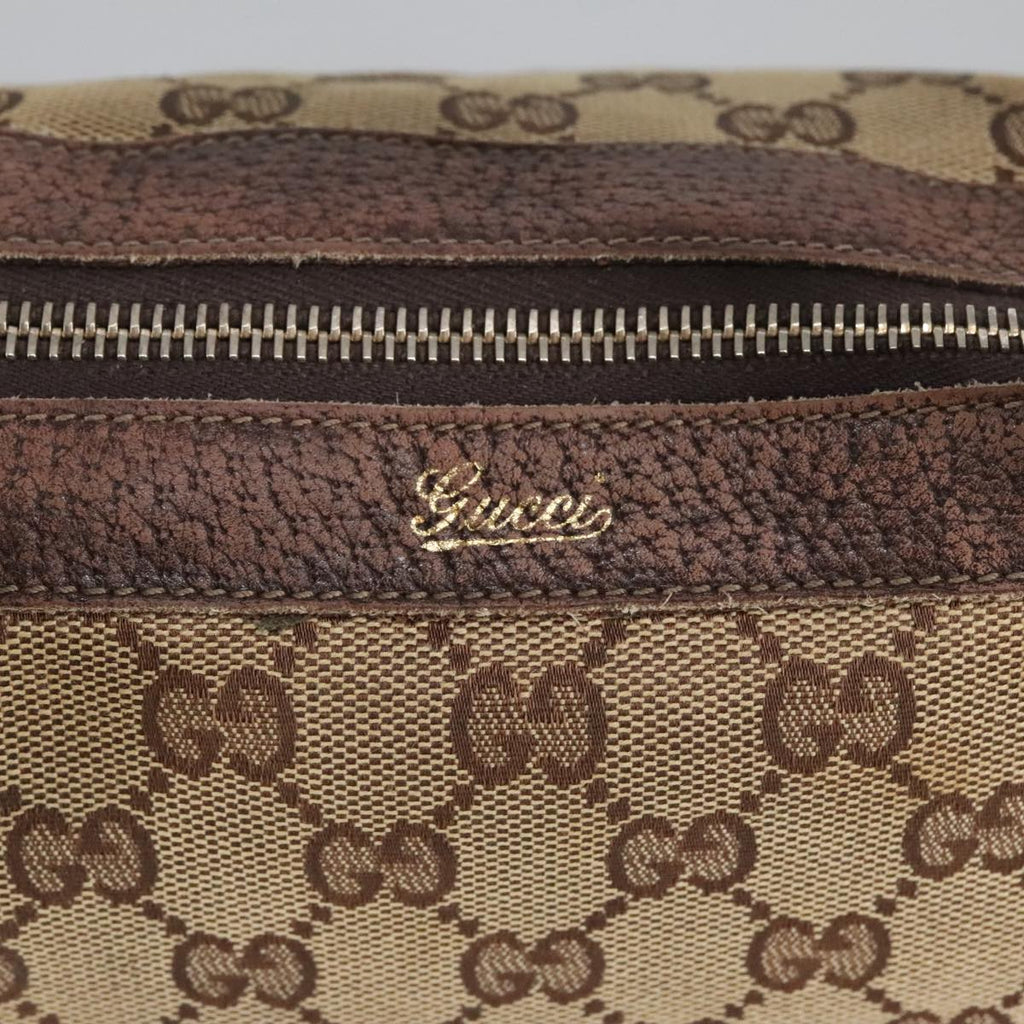 GUCCI GG Canvas Shoulder Bag Beige Gold 141470 101138