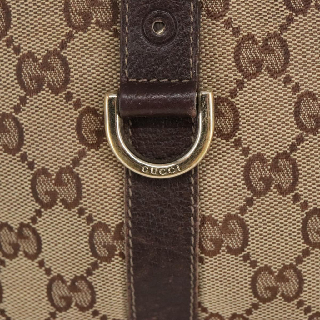 GUCCI GG Canvas Shoulder Bag Beige Gold 141470 101138