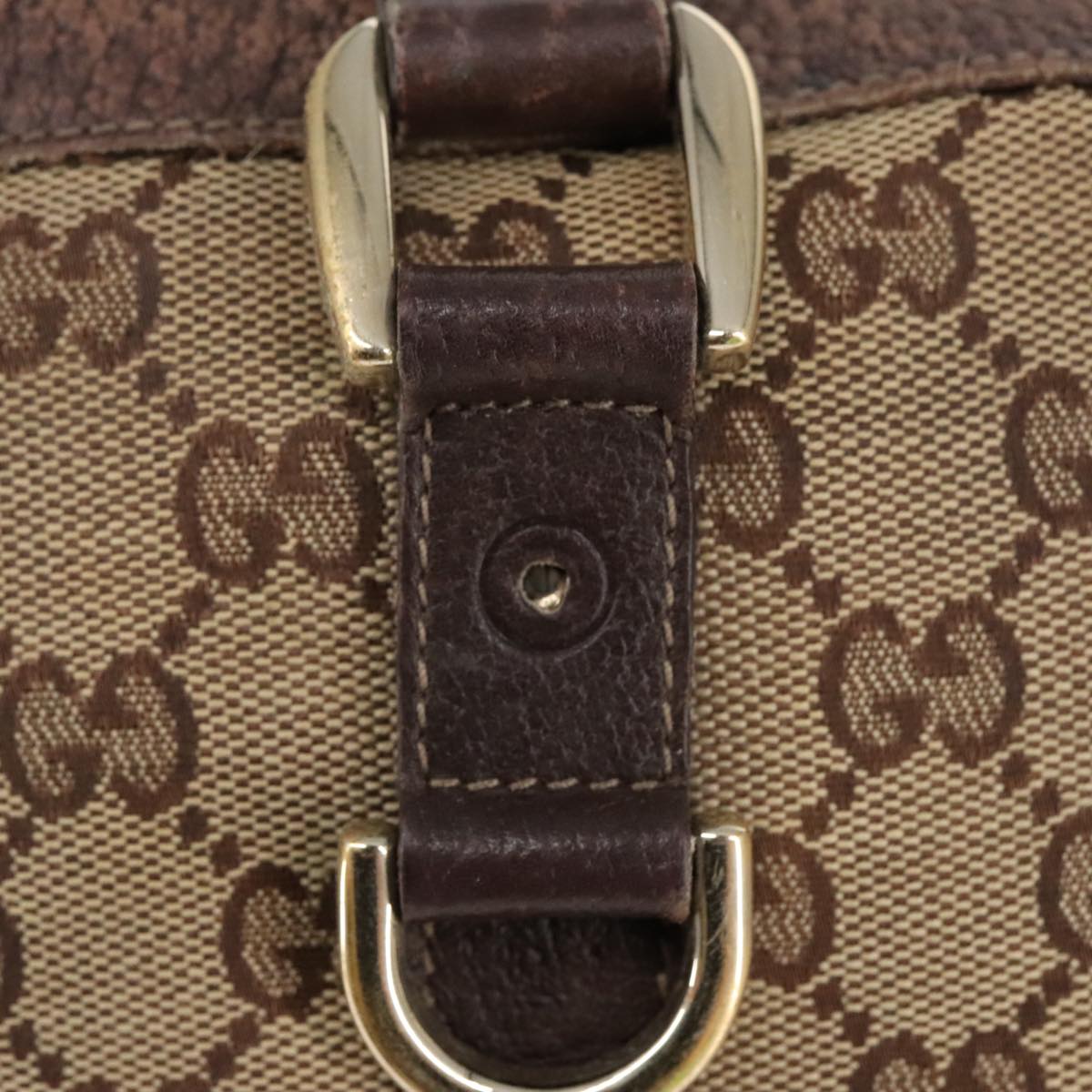GUCCI GG Canvas Shoulder Bag Beige Gold 141470 101138