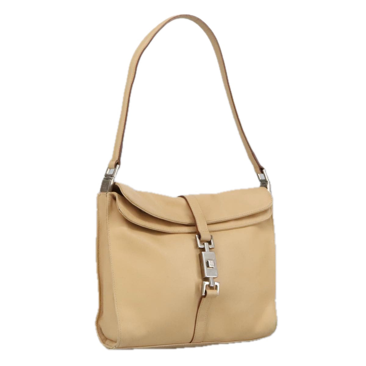 GUCCI Jackie Shoulder Bag Leather Beige 001 3734 101139