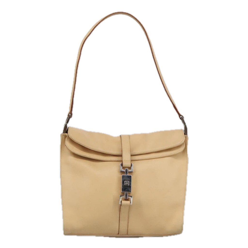 GUCCI Jackie Shoulder Bag Leather Beige 001 3734 101139