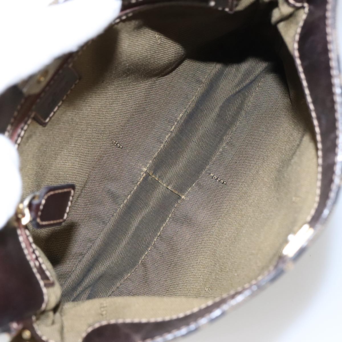 FENDI Zucca Canvas Shoulder Bag Brown Black 101147