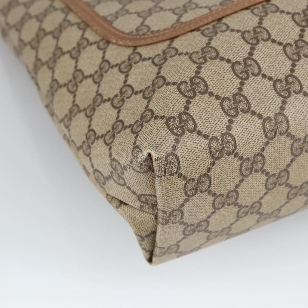 GUCCI GG Supreme Web Sherry Line Tote Bag PVC Beige 39 02 003 101156