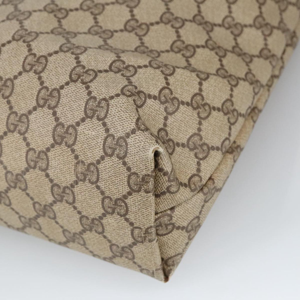 GUCCI GG Supreme Web Sherry Line Tote Bag PVC Beige 39 02 003 101156