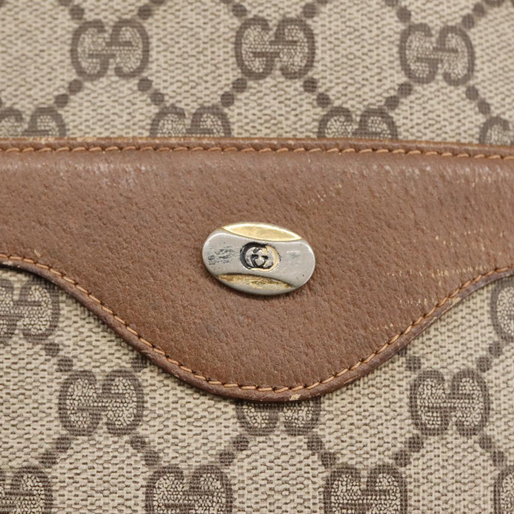 GUCCI GG Supreme Web Sherry Line Tote Bag PVC Beige 39 02 003 101156