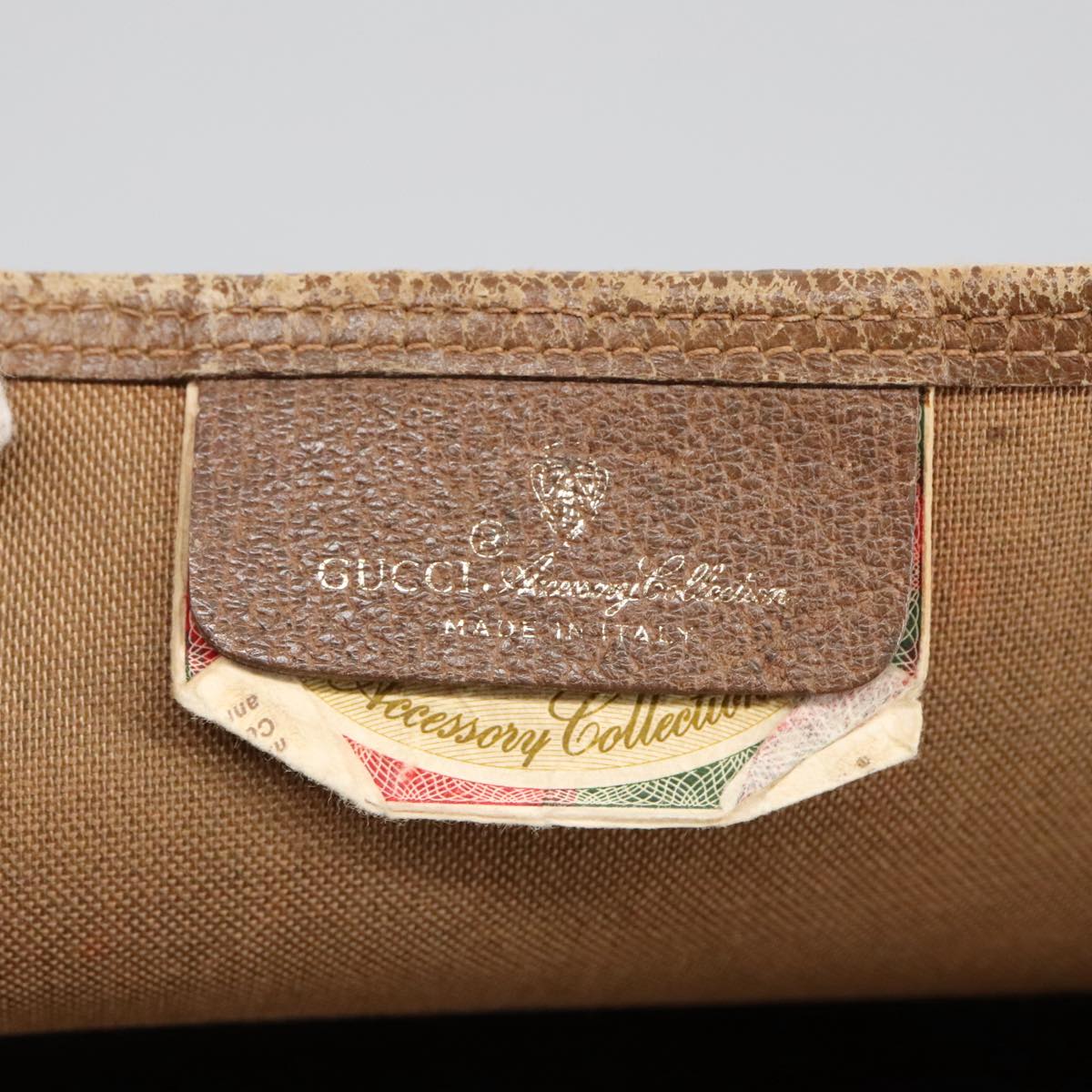 GUCCI GG Supreme Web Sherry Line Tote Bag PVC Beige 39 02 003 101156