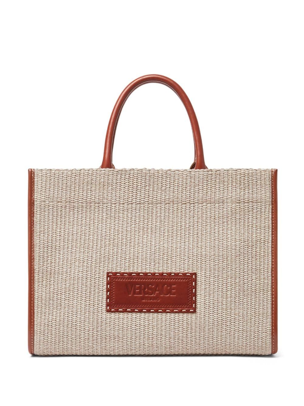 Large Athena Raffia Tote Bag