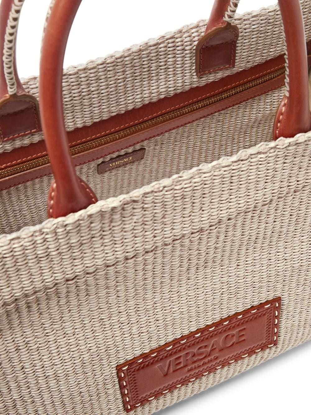Large Athena Raffia Tote Bag