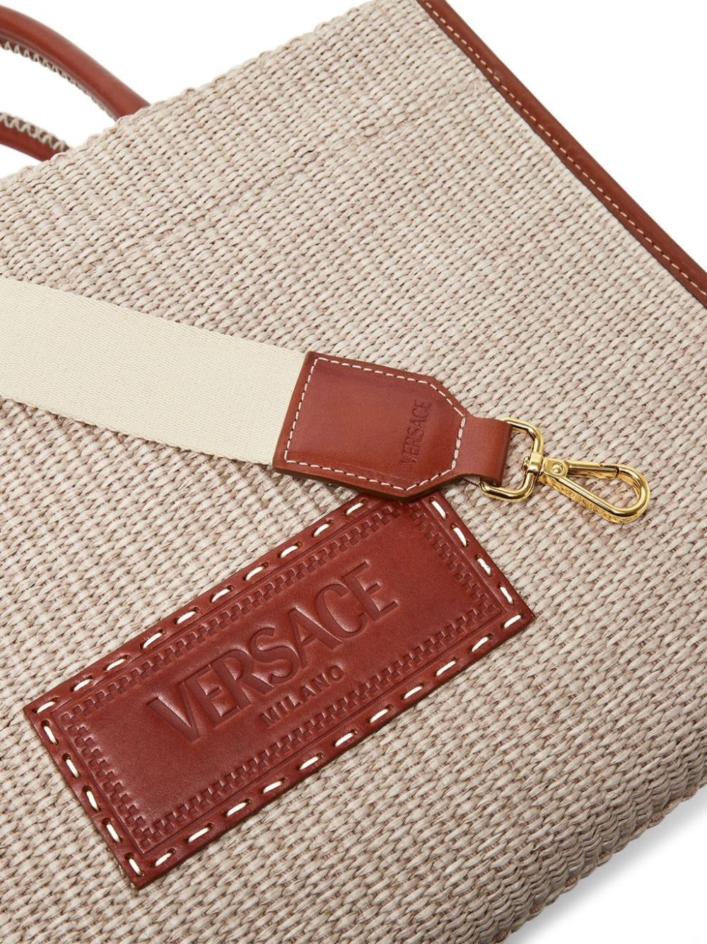 Large Athena Raffia Tote Bag