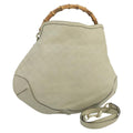 GUCCI GG Canvas Guccissima bamboo Hand Bag 2way Beige 169976 101158