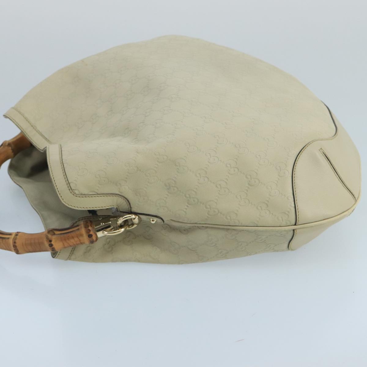 GUCCI GG Canvas Guccissima bamboo Hand Bag 2way Beige 169976 101158