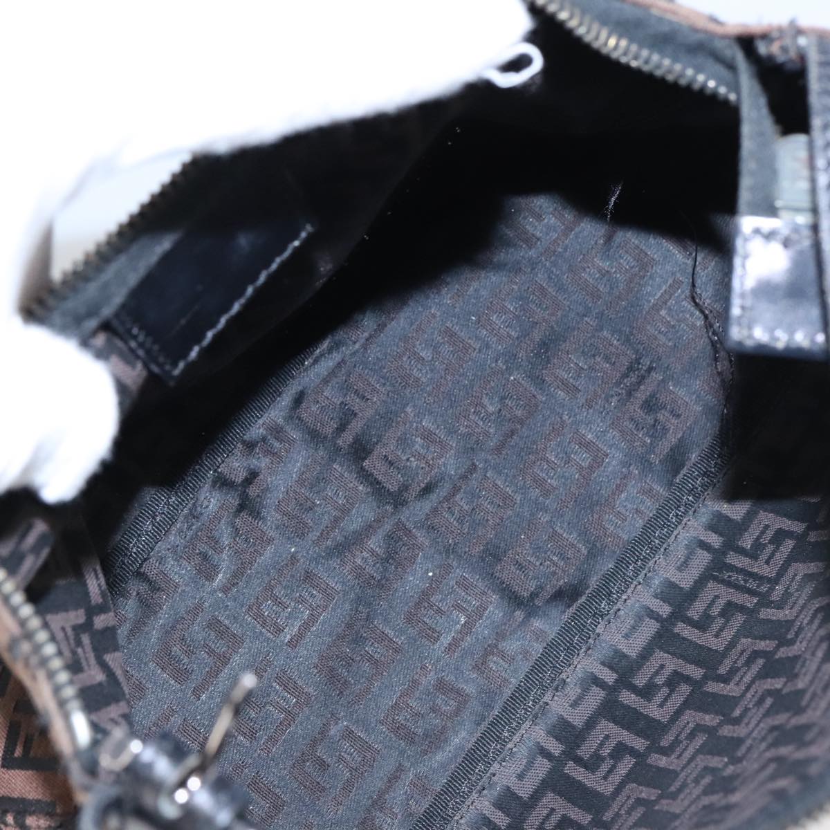 FENDI Zucchino Canvas Pouch Brown 101175