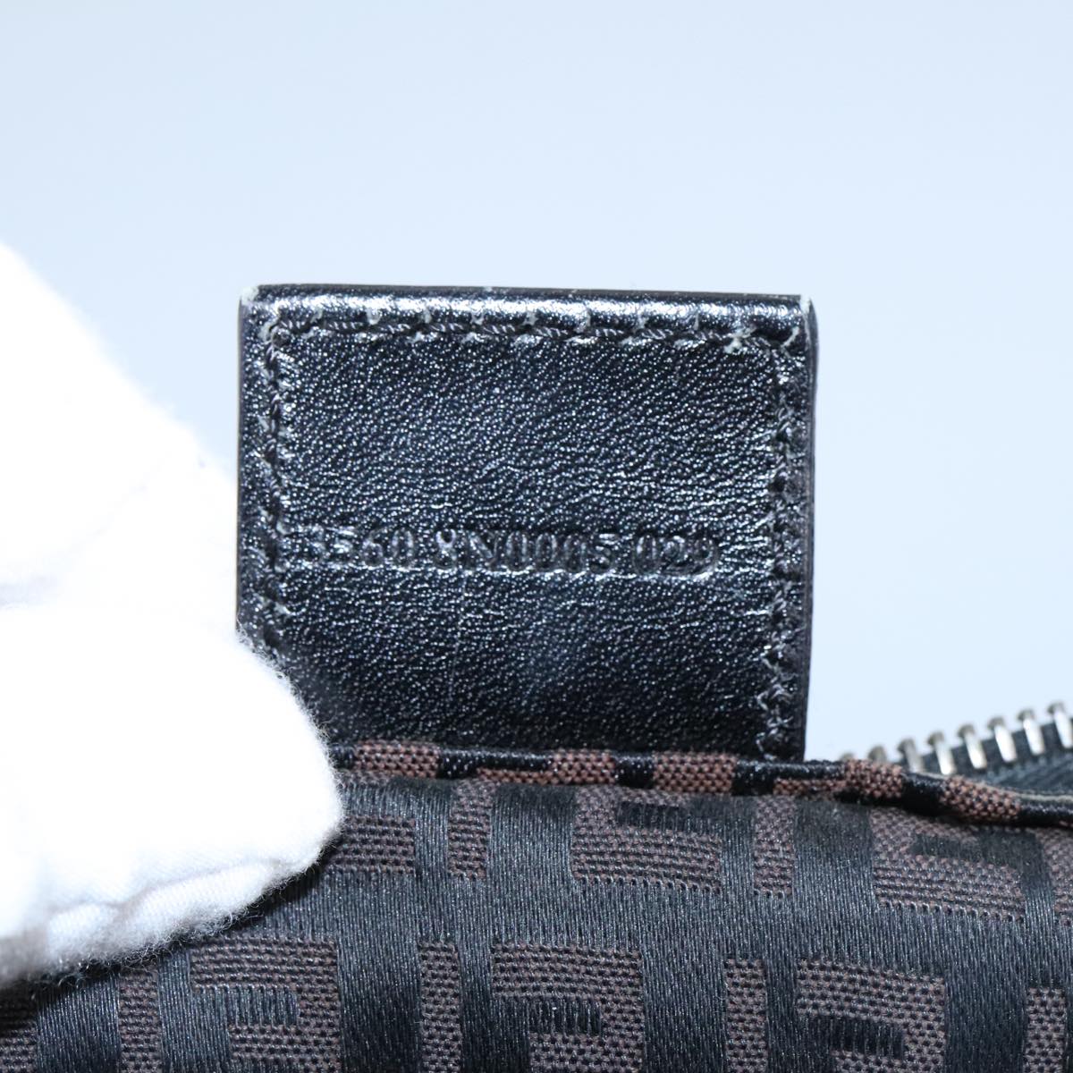 FENDI Zucchino Canvas Pouch Brown 101175