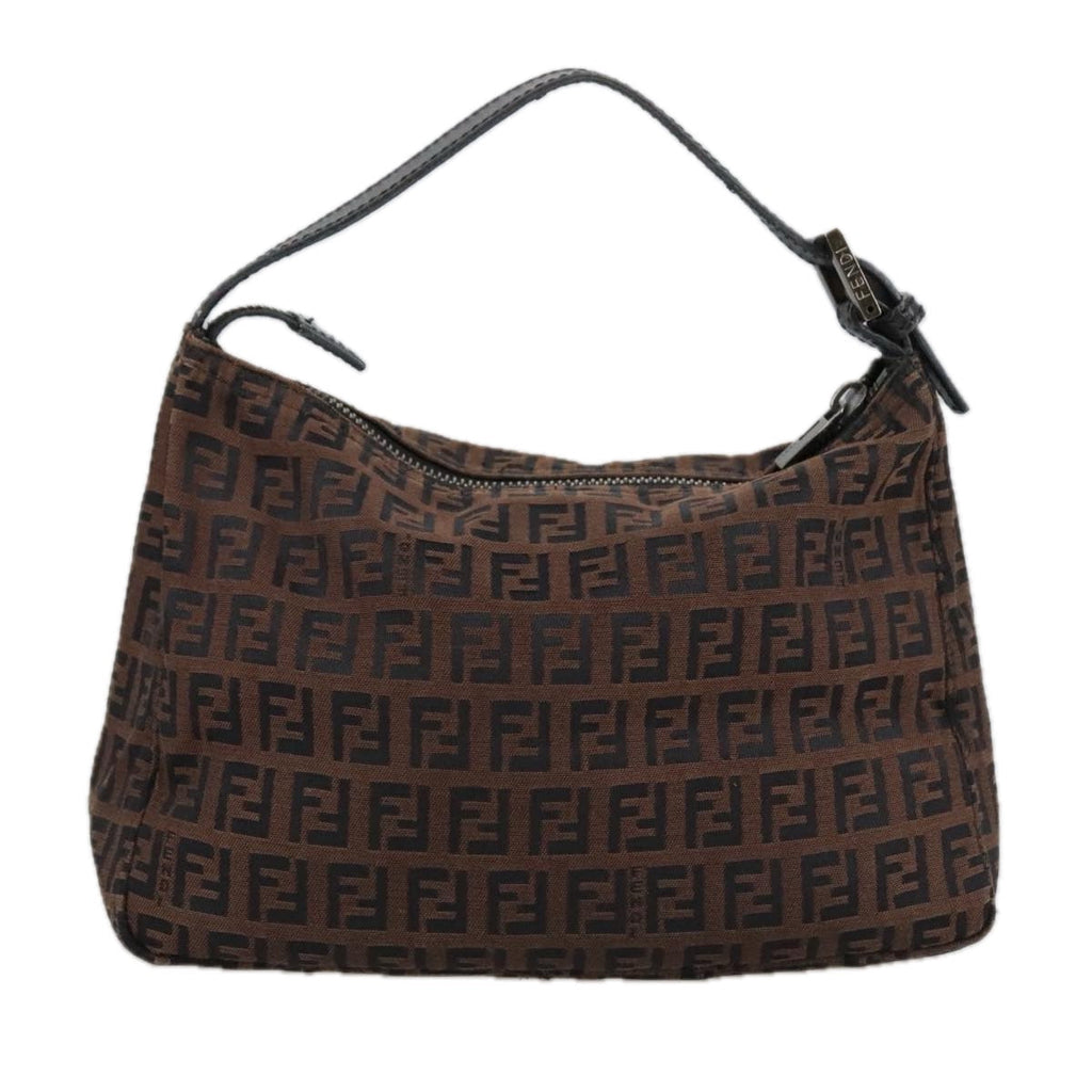FENDI Zucchino Canvas Pouch Brown 101175