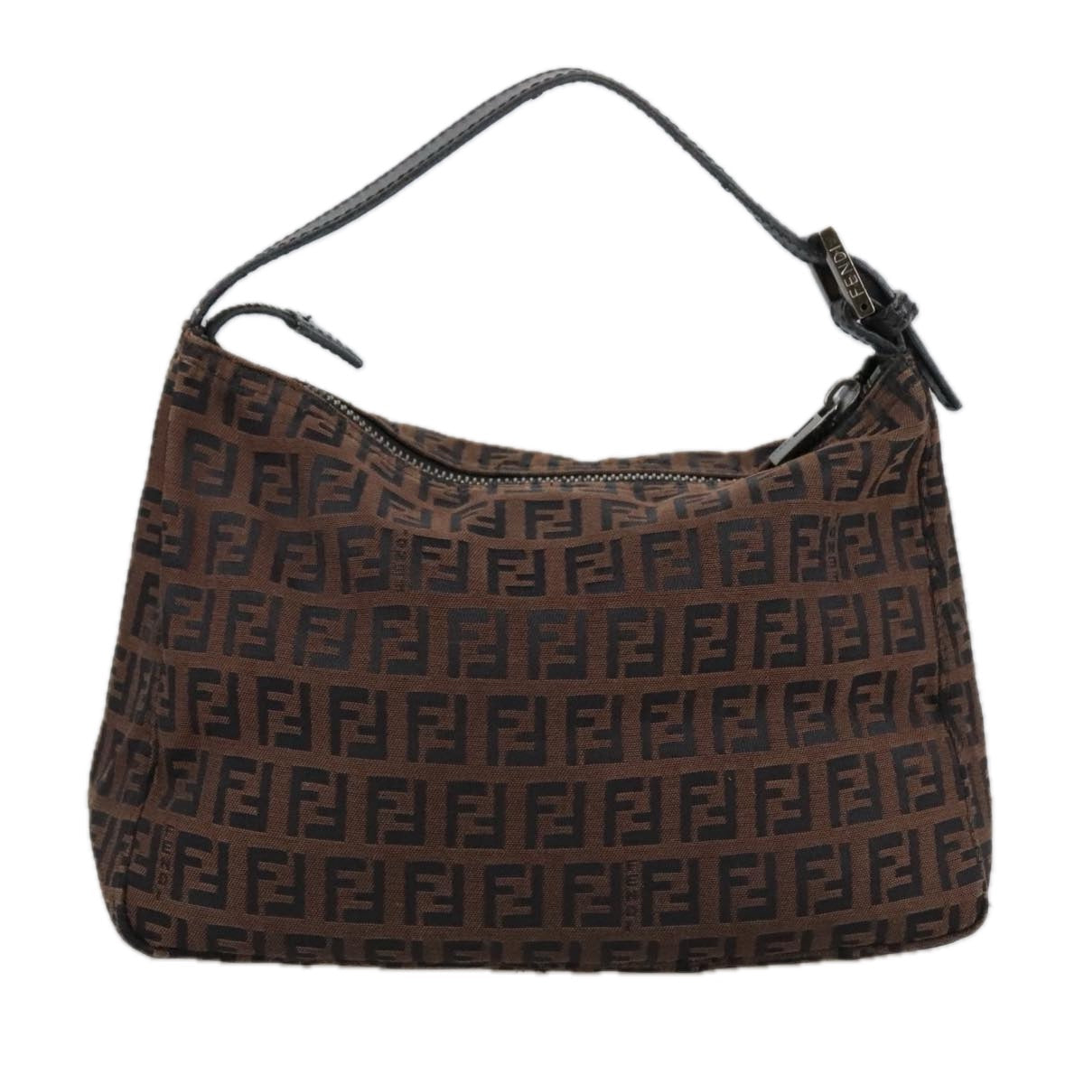 FENDI Zucchino Canvas Pouch Brown 101175
