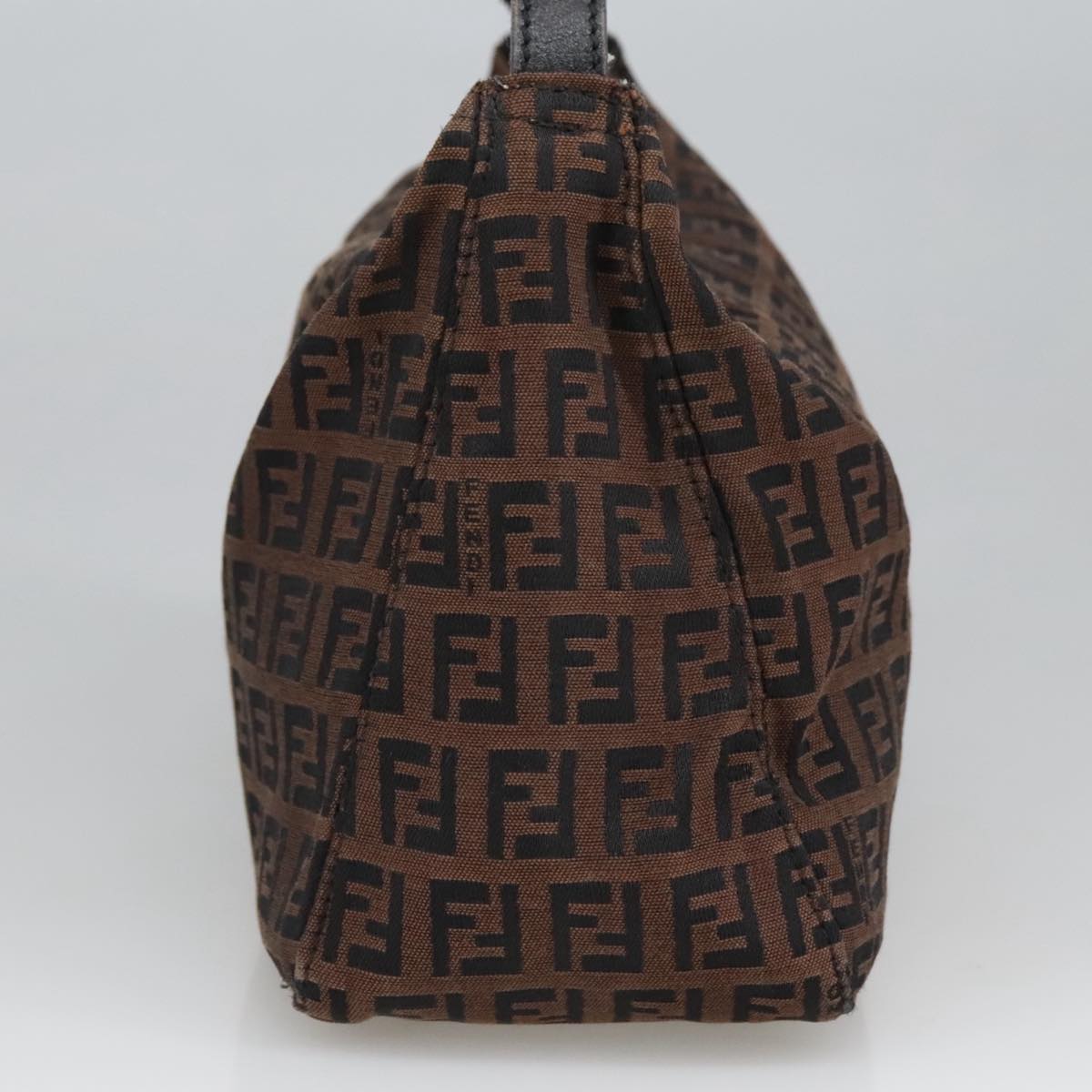 FENDI Zucchino Canvas Pouch Brown 101175