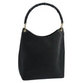 GUCCI Bamboo Shoulder Bag Leather Black Gold 001 2122 3006 101176