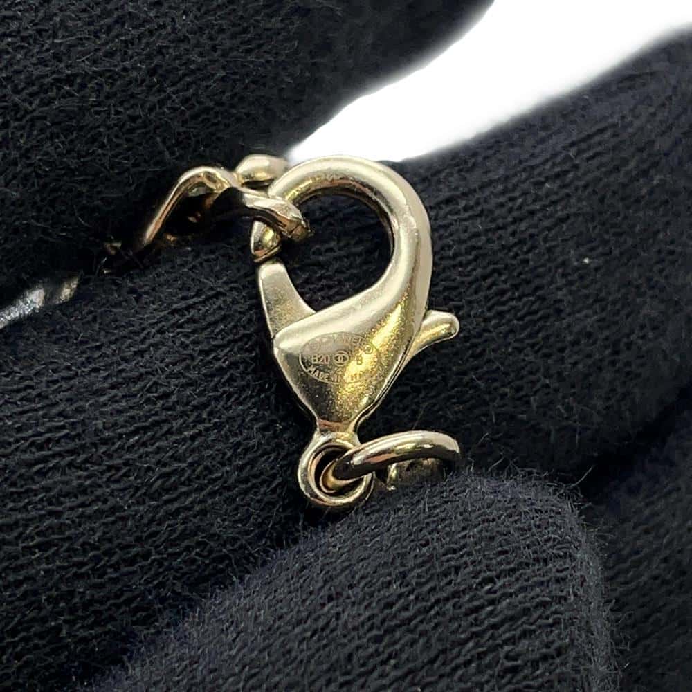 CHANEL Choker Crystal logo choker Black Metal  Rhinestone
