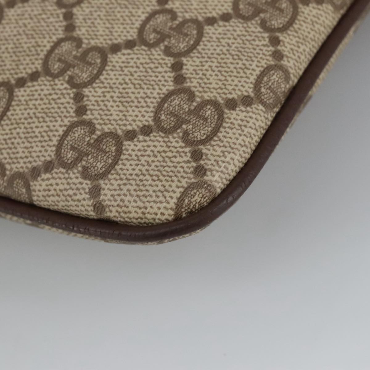 GUCCI GG Supreme Web Sherry Line Shoulder Bag PVC Beige 904 02 047 101184