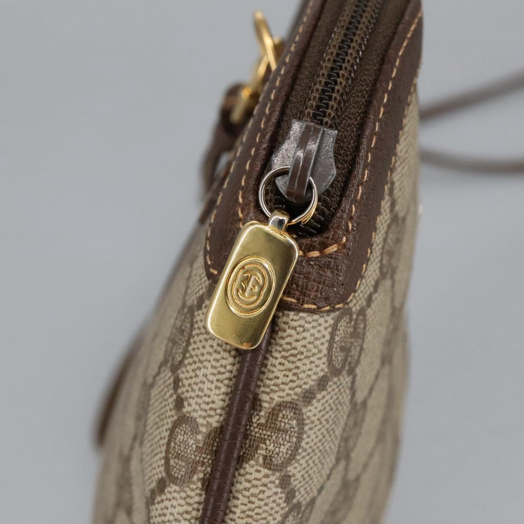 GUCCI GG Supreme Web Sherry Line Shoulder Bag PVC Beige 904 02 047 101184