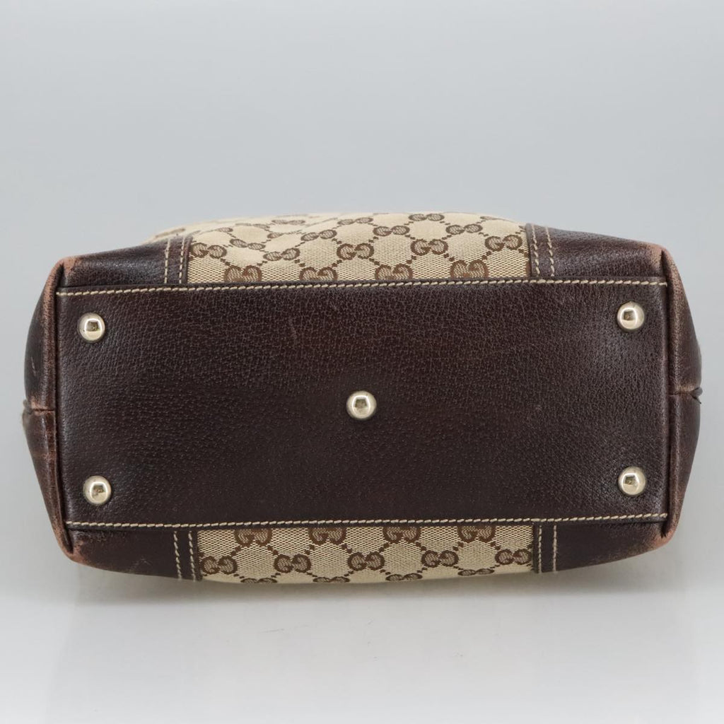 GUCCI GG Canvas Web Sherry Line Shoulder Bag Beige Gold 181779 101185