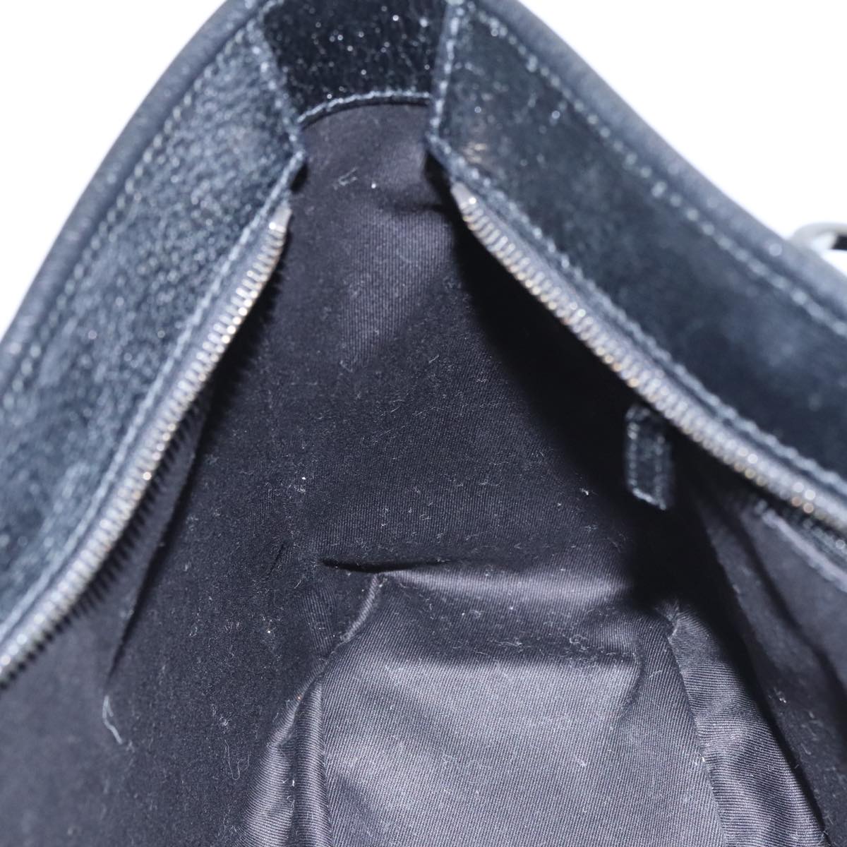 GUCCI GG Canvas Hand Bag Black Silver 113011 101218