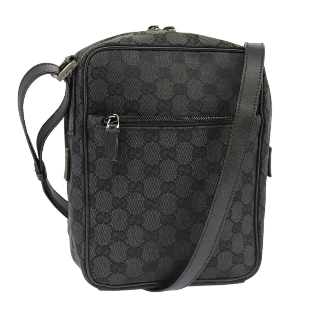 GUCCI GG Canvas Shoulder Bag Black 018 1612 101223