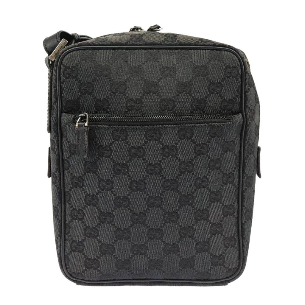 GUCCI GG Canvas Shoulder Bag Black 018 1612 101223