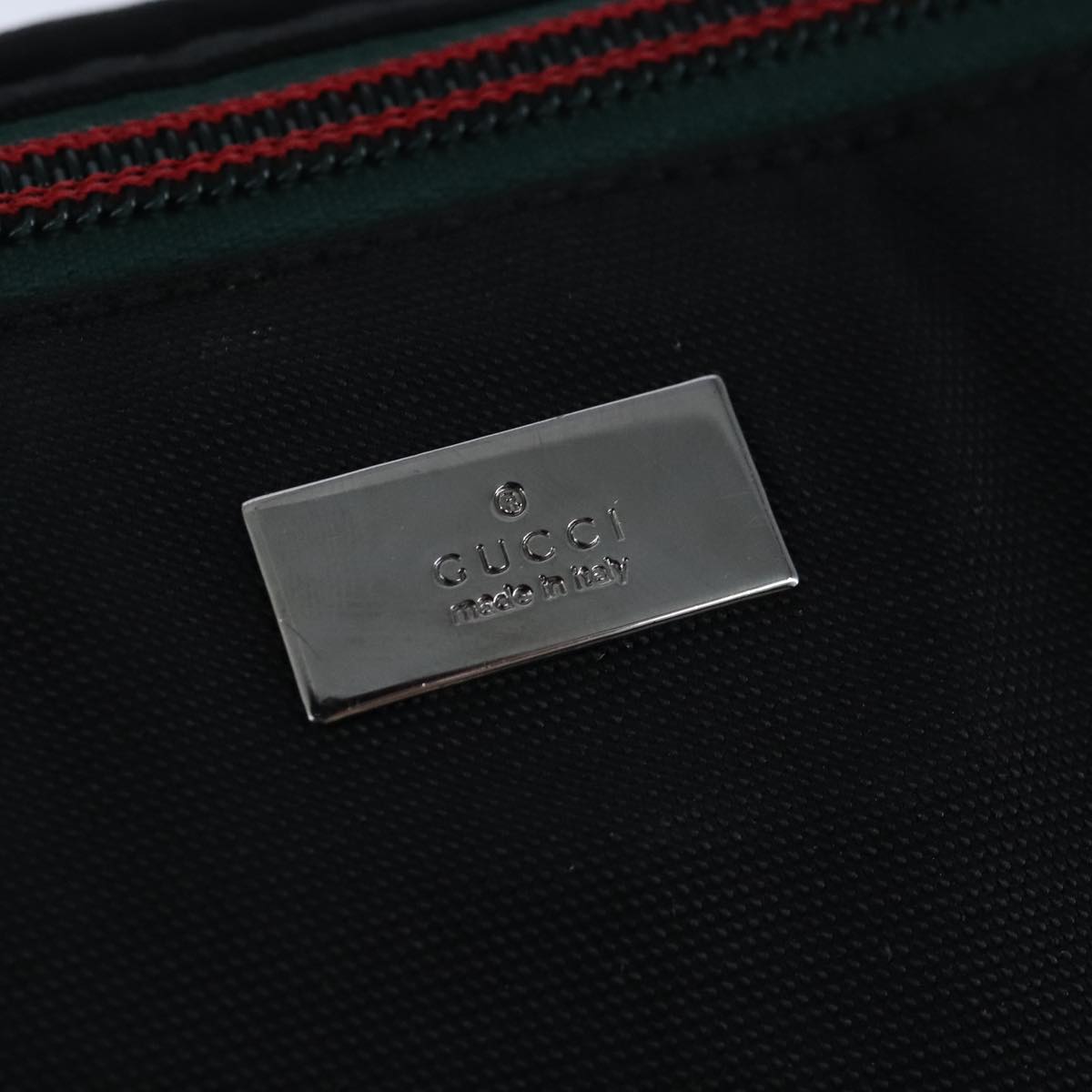 GUCCI Waist bag Nylon Black Silver 122350 101237