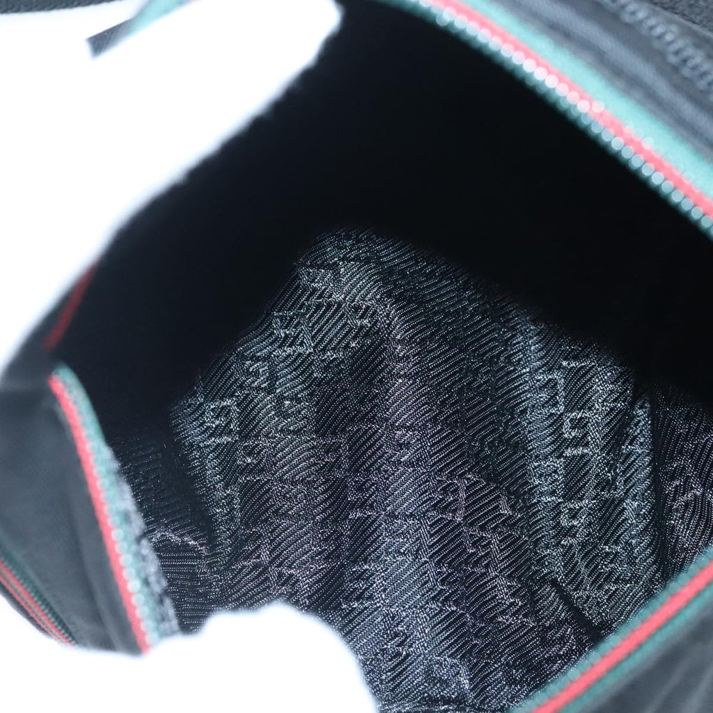 GUCCI Waist bag Nylon Black Silver 122350 101237
