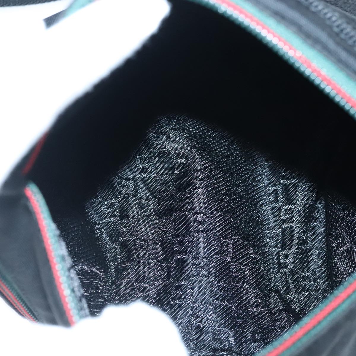 GUCCI Waist bag Nylon Black Silver 122350 101237