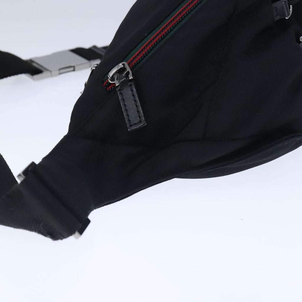 GUCCI Waist bag Nylon Black Silver 122350 101237