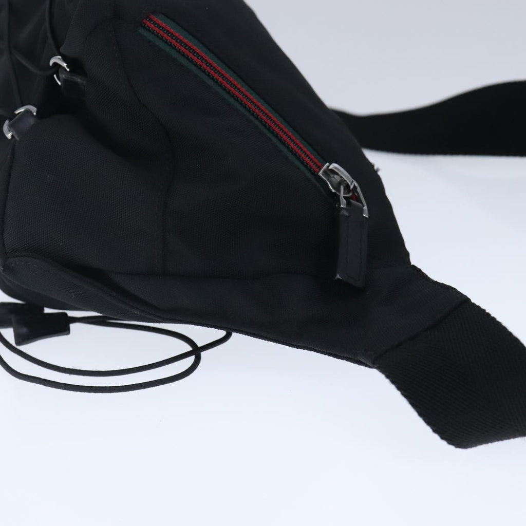 GUCCI Waist bag Nylon Black Silver 122350 101237