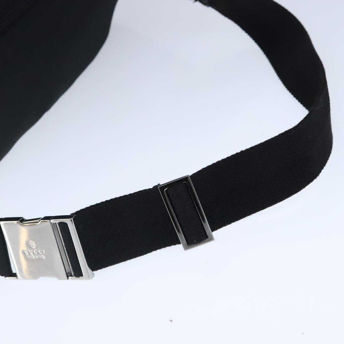 GUCCI Waist bag Nylon Black Silver 122350 101237