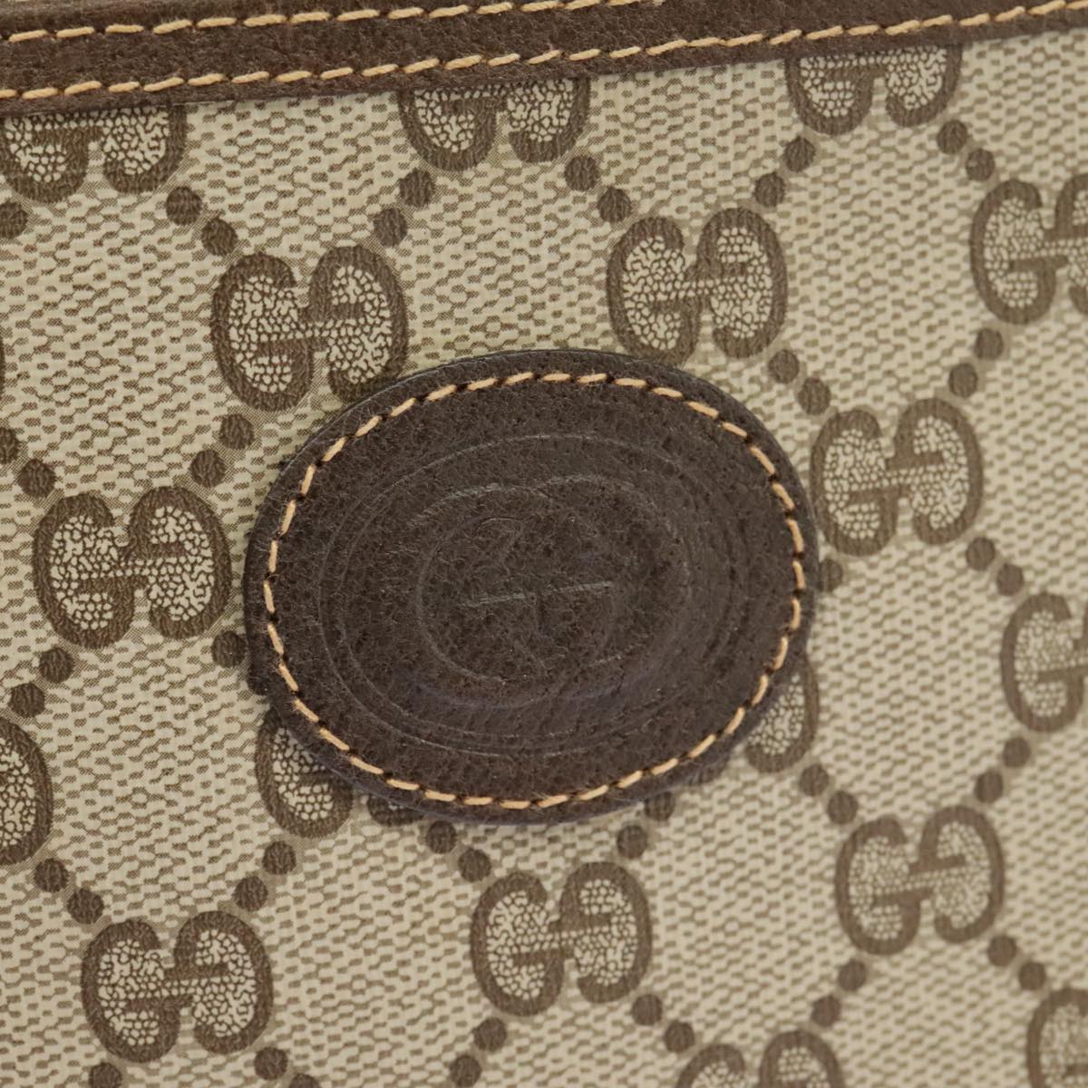 GUCCI GG Supreme Hand Bag PVC Leather Beige Gold 002 58 2140 101244