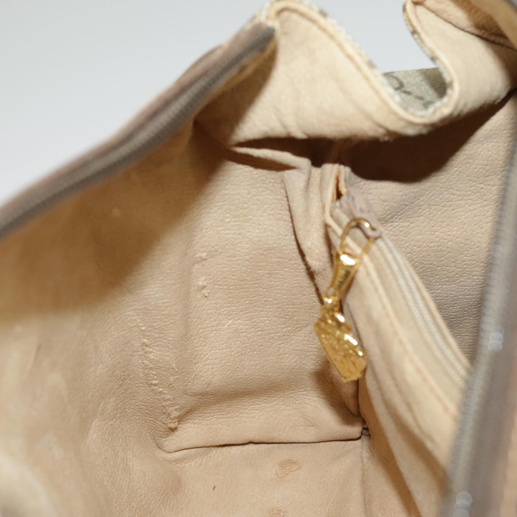 GUCCI GG Supreme Hand Bag PVC Leather Beige Gold 002 58 2140 101244