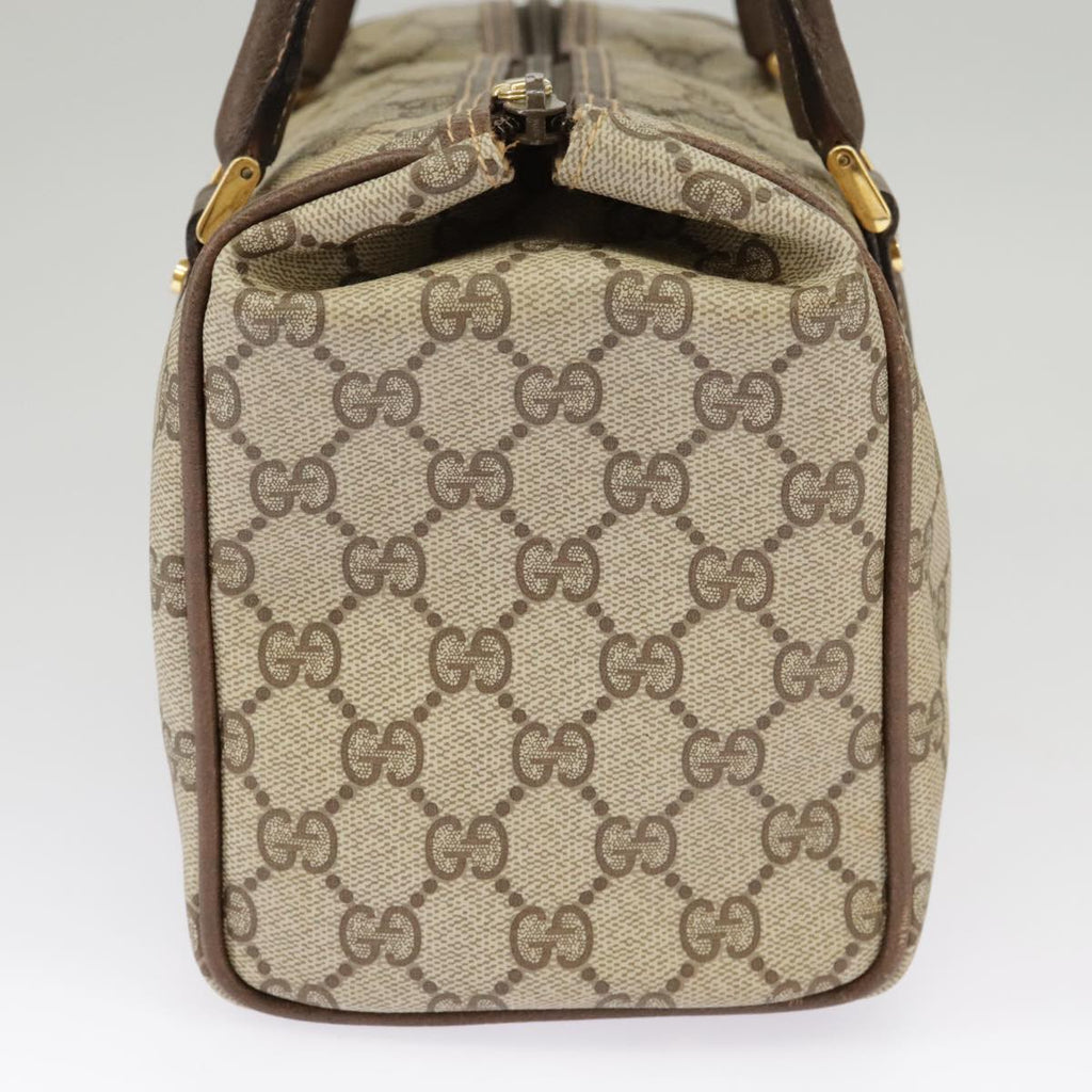 GUCCI GG Supreme Hand Bag PVC Leather Beige Gold 002 58 2140 101244