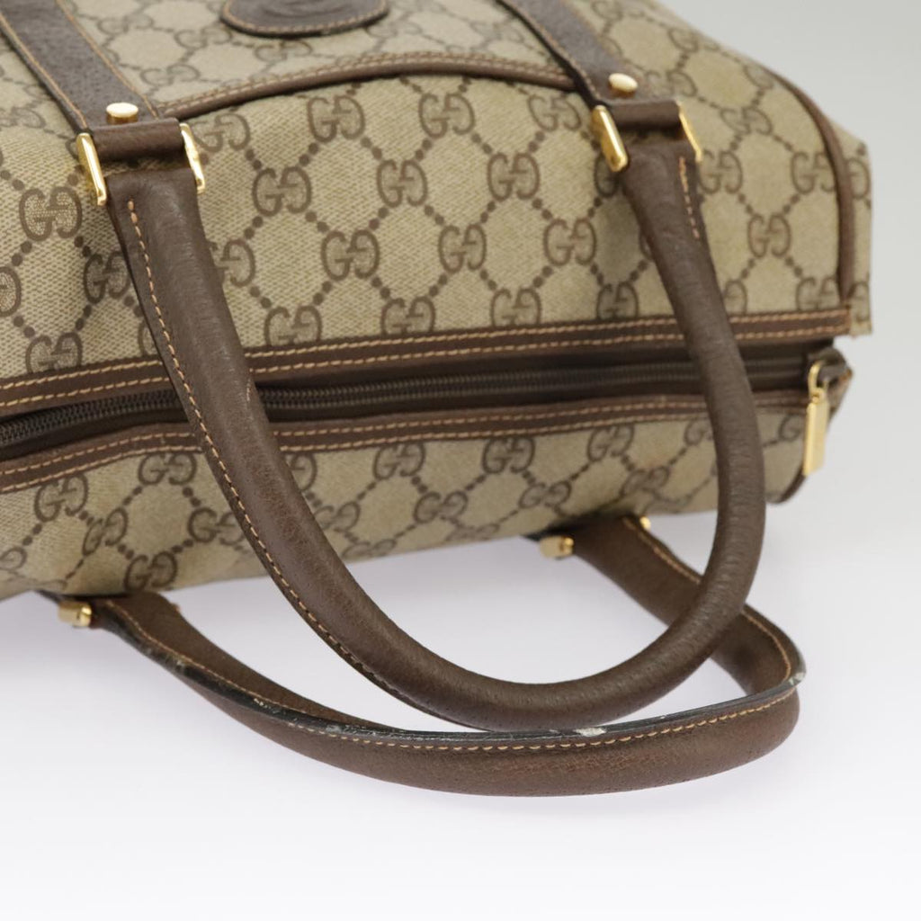 GUCCI GG Supreme Hand Bag PVC Leather Beige Gold 002 58 2140 101244