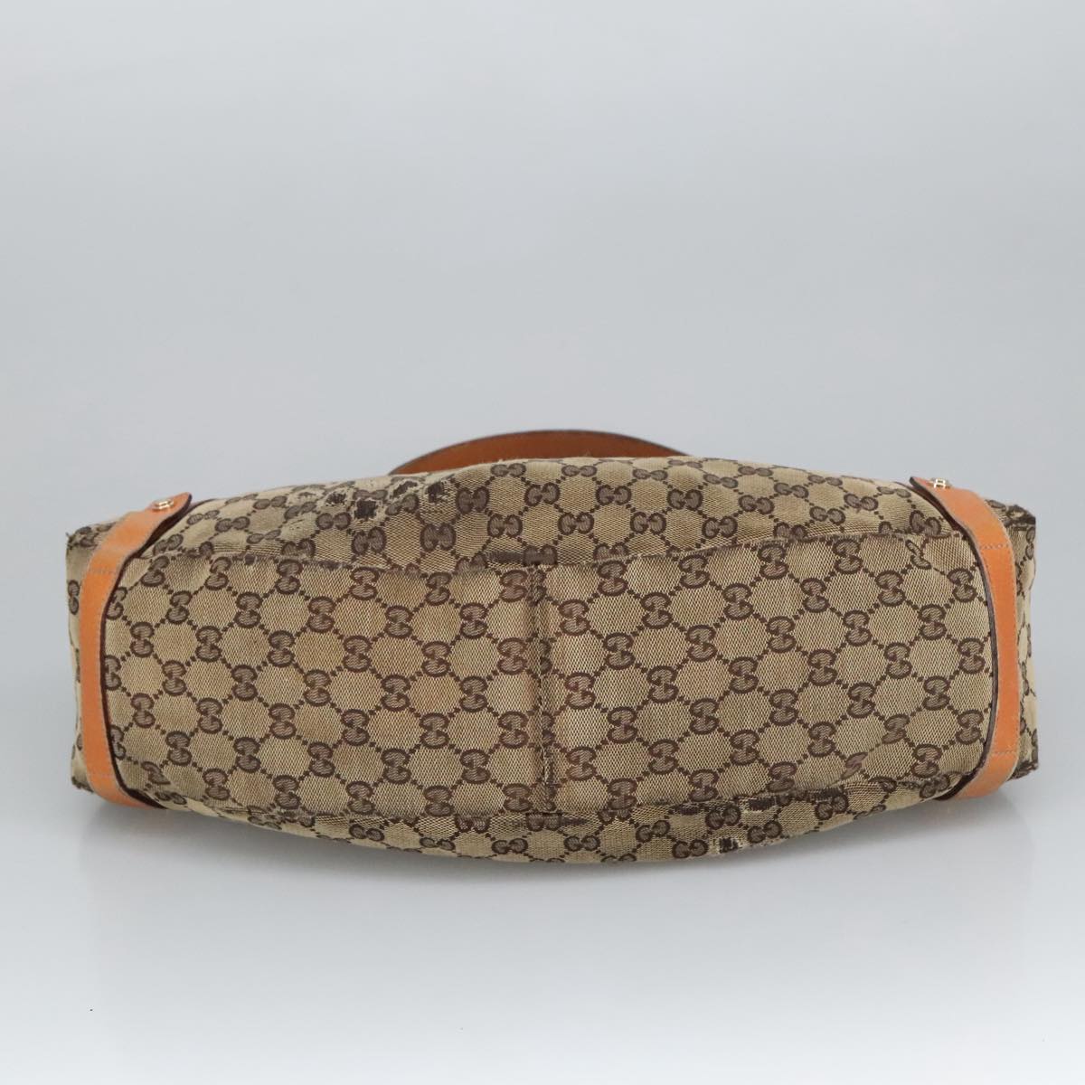 GUCCI GG Canvas Tote Bag Beige Gold 130736 101249