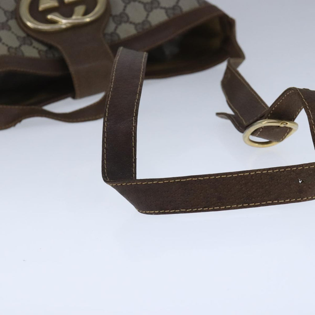 GUCCI GG Supreme Web Sherry Line Shoulder Bag PVC Beige Red Green 101272