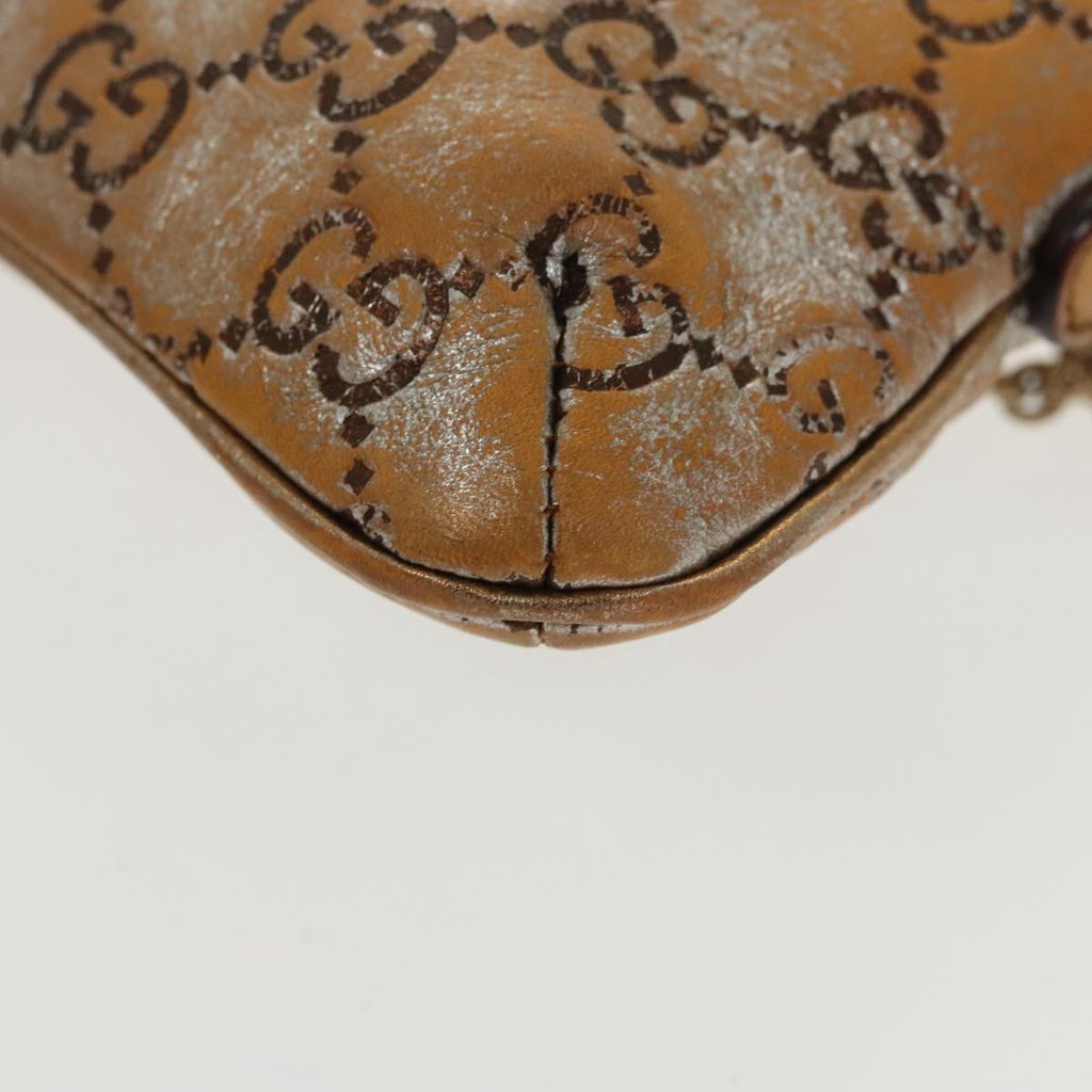 GUCCI GG Canvas Accessory Pouch Bronze Gold 153020 101273