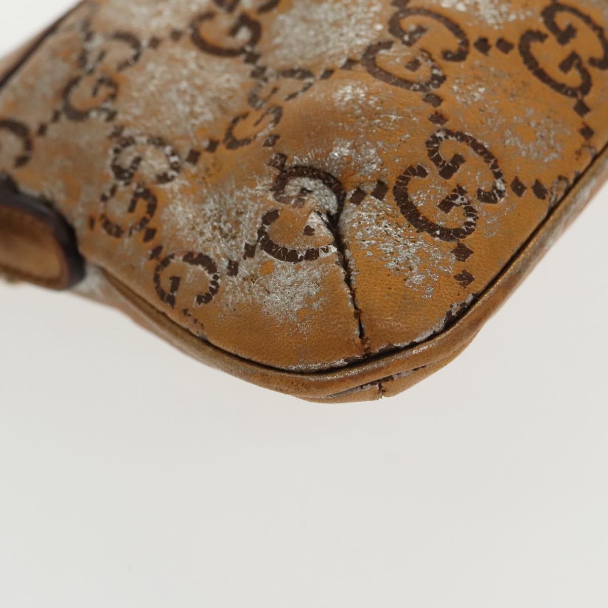 GUCCI GG Canvas Accessory Pouch Bronze Gold 153020 101273