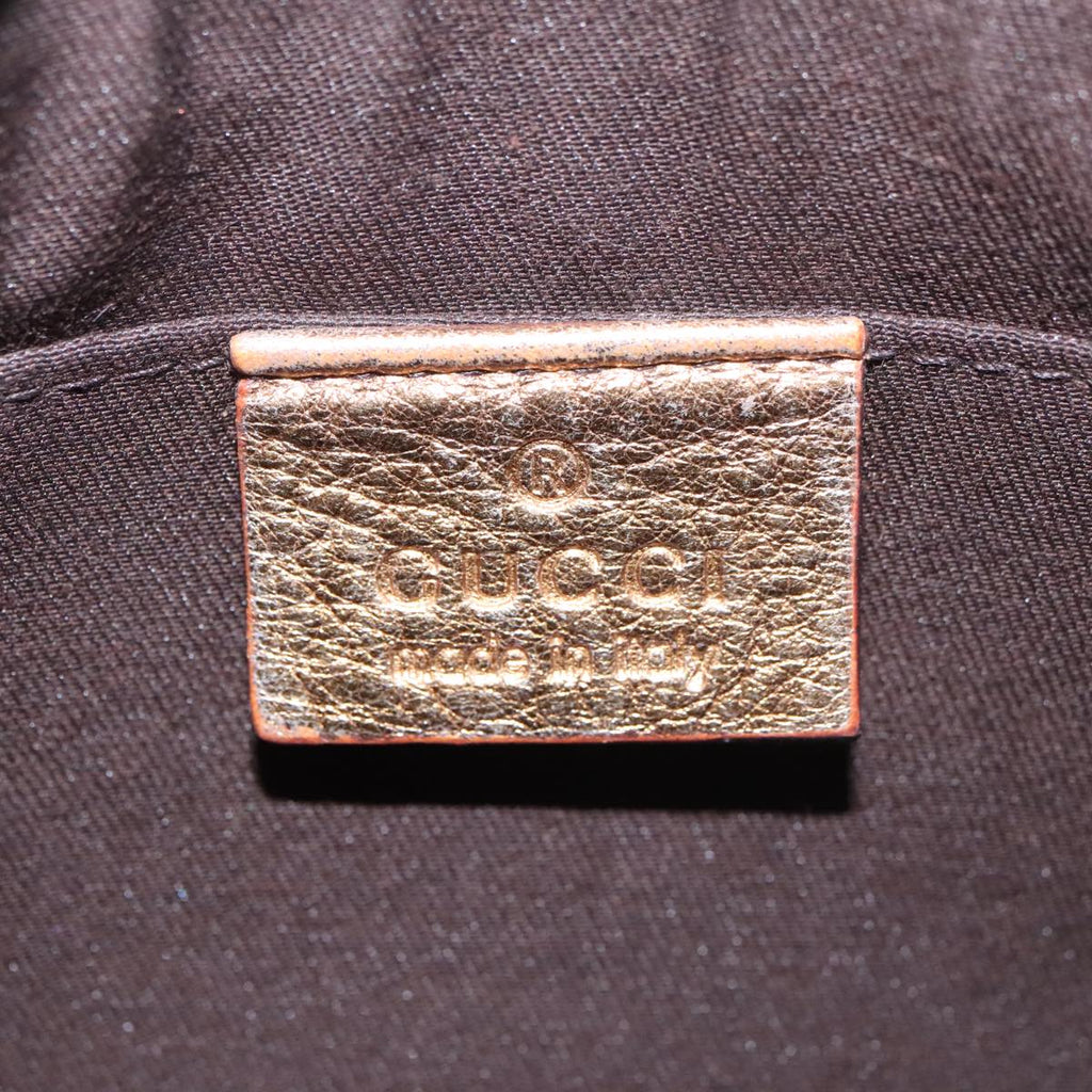 GUCCI GG Canvas Accessory Pouch Bronze Gold 153020 101273
