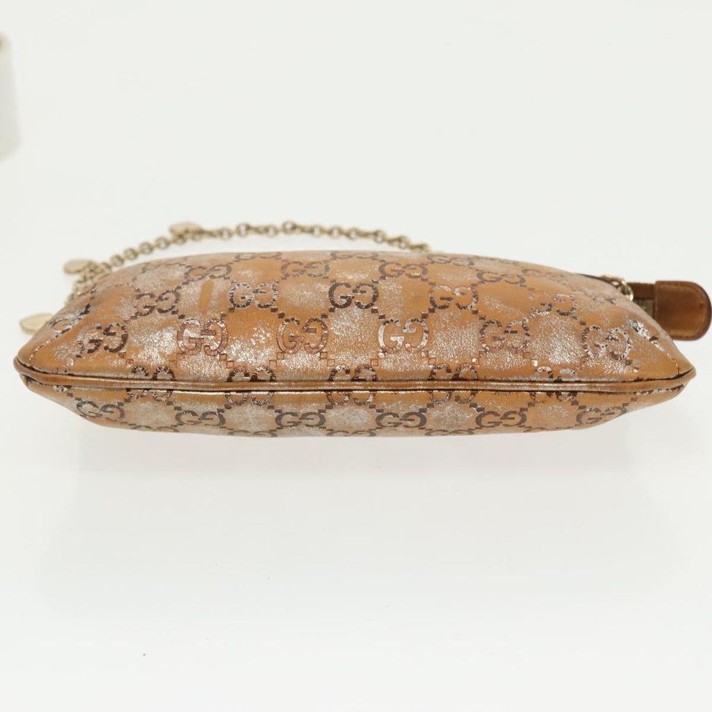 GUCCI GG Canvas Accessory Pouch Bronze Gold 153020 101273
