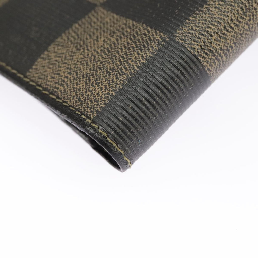 FENDI Pecan Canvas Wallet Black Brown Black Brown 101275