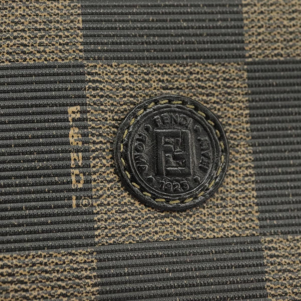 FENDI Pecan Canvas Wallet Black Brown Black Brown 101275