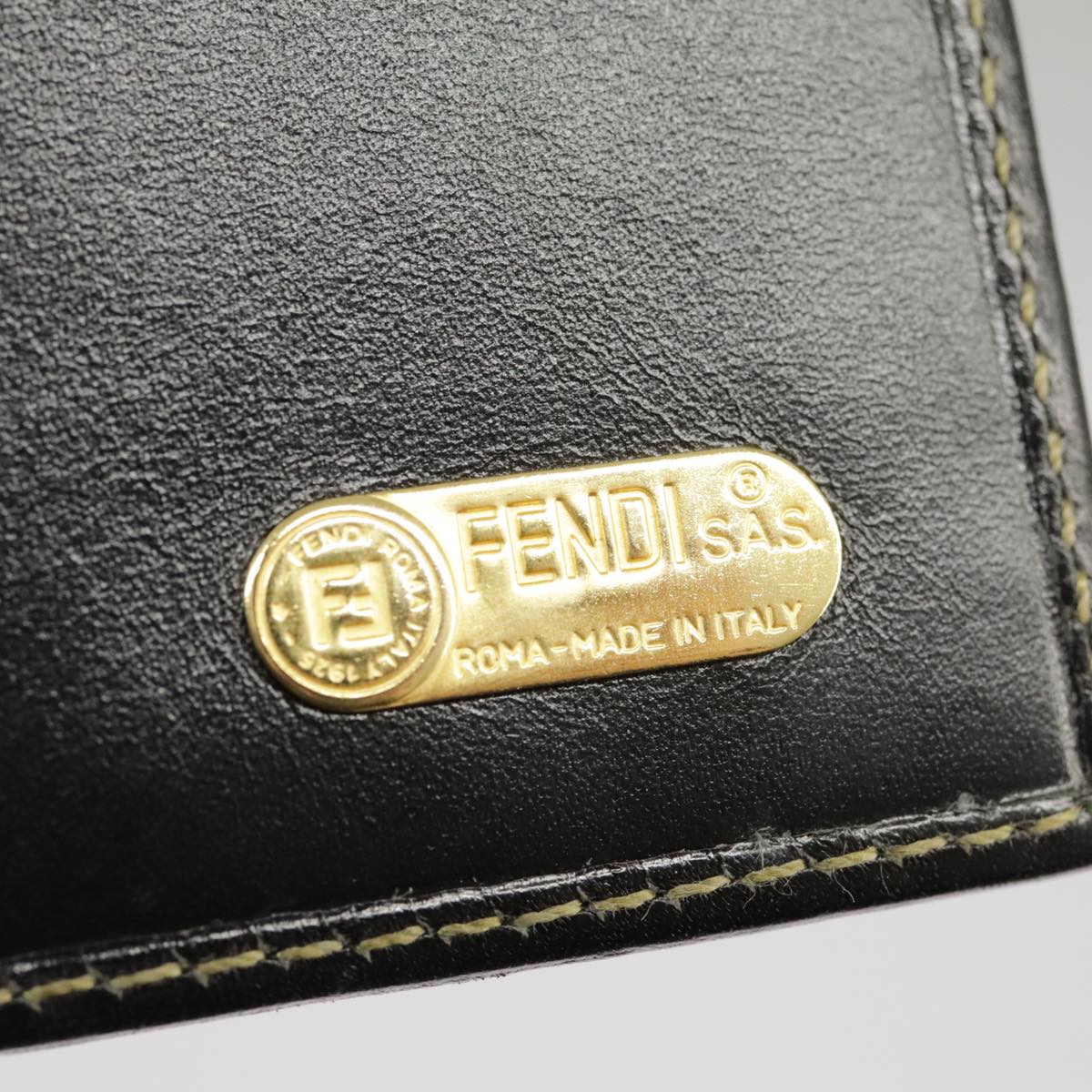 FENDI Pecan Canvas Wallet Black Brown Black Brown 101275