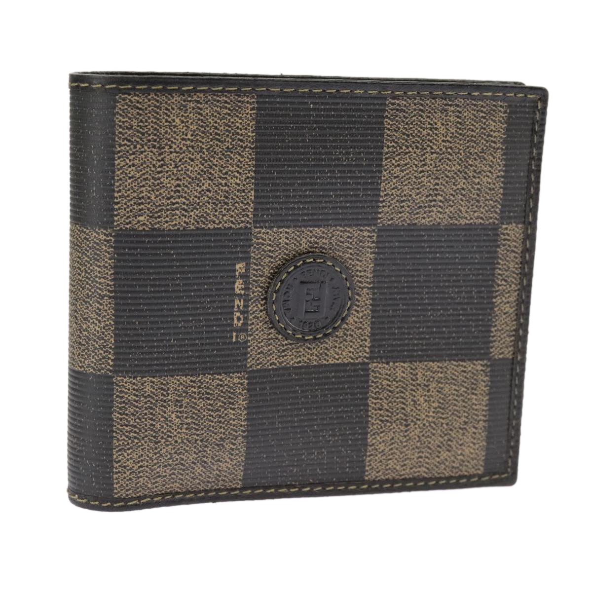 FENDI Pecan Canvas Wallet Black Brown Black Brown 101275