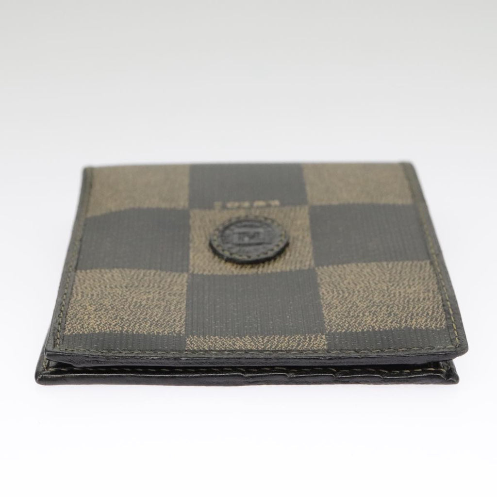 FENDI Pecan Canvas Wallet Black Brown Black Brown 101275